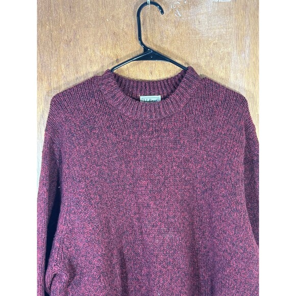 Vintage LL Bean Mens Sweater XL Regular Lamb’s Wool Cardigan Pullover Crewneck - Picture 2 of 8